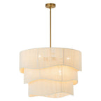 Lampadario Woven a Tamburo a Strati con 6 Luci in Stile Boho