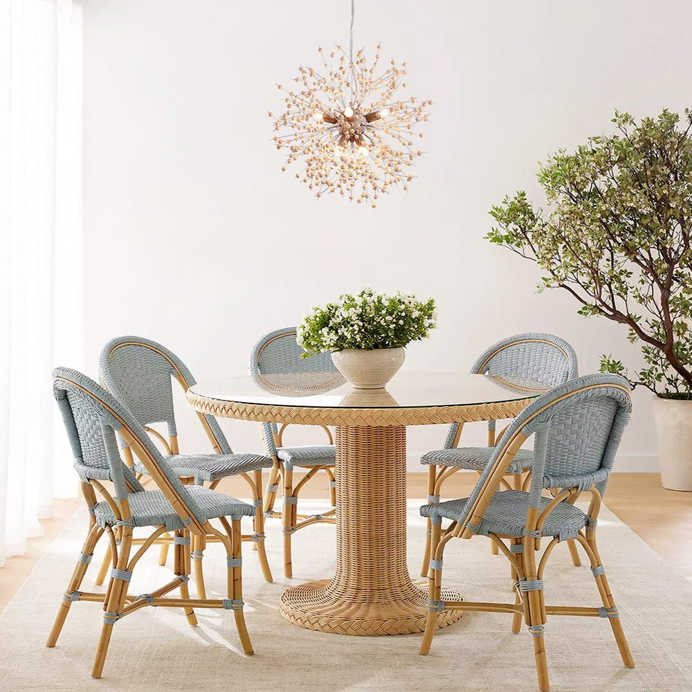 Lampadario Fuochi d'Artificio in Legno con Perline Boho