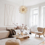 Lampadario Fuochi d'Artificio in Legno con Perline Boho