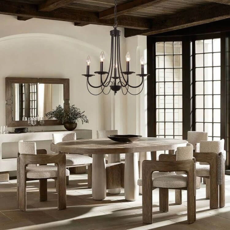 Candelabro in Metallo Semplice Stile Candela