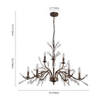Candelabro a Candela in Stile Francese Classico con Accenti in Cristallo