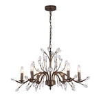 Candelabro a Candela in Stile Francese Classico con Accenti in Cristallo
