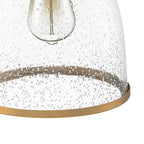 Lampadario a Cupola in Vetro Semi Trasparente con 1 Luce per Tavolo da Pranzo