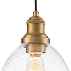 Lampadario a Cupola in Vetro Semi Trasparente con 1 Luce per Tavolo da Pranzo