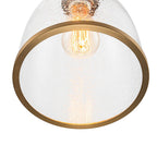 Lampadario a Cupola in Vetro Semi Trasparente con 1 Luce per Tavolo da Pranzo