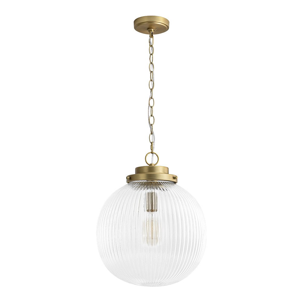Lampada a sospensione contemporanea con orbita in vetro trasparente a ribasso 1 luce