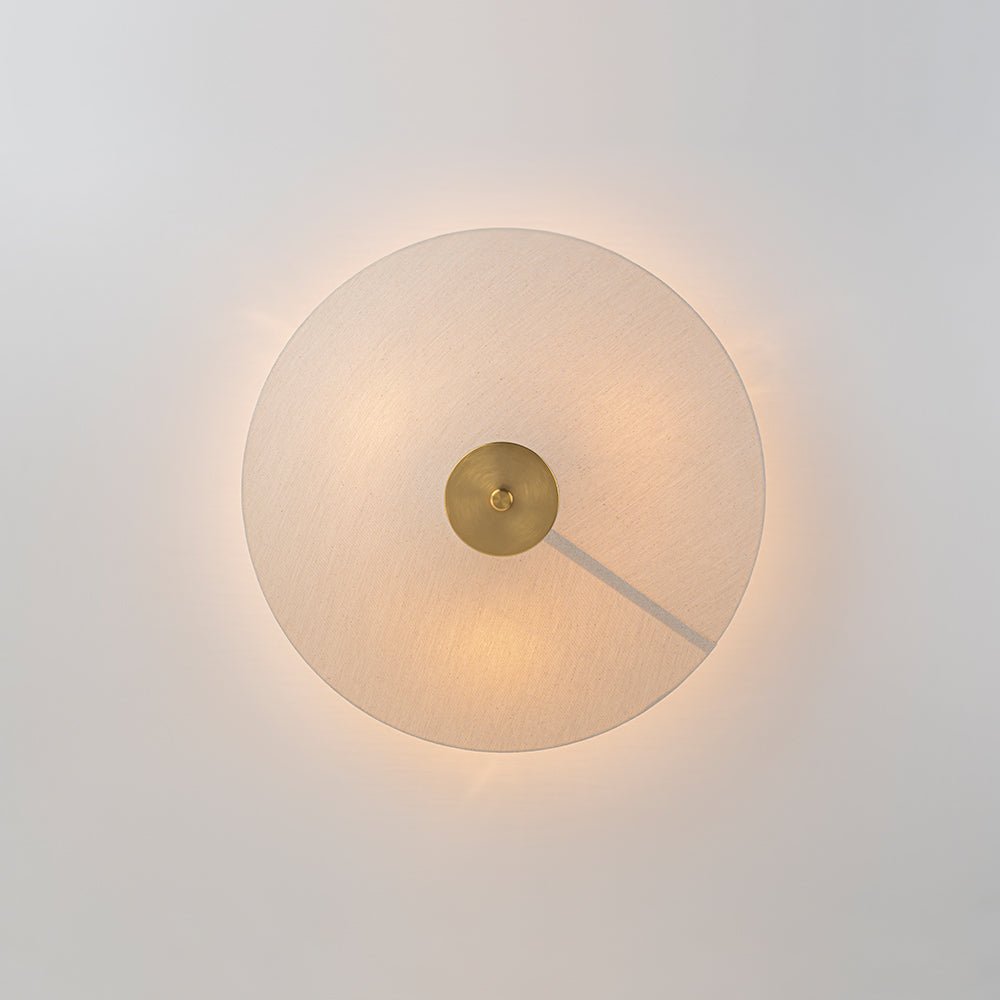 Lampada da soffitto con cono in tessuto di lino a 3 luci contemporanea