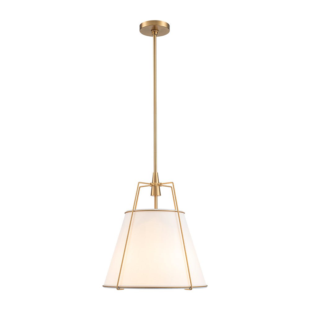 Lampada a sospensione conica in lino a 4 luci contemporanea