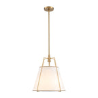 Lampada a sospensione conica in lino a 4 luci contemporanea