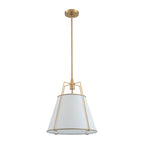 Lampada a sospensione conica in lino a 4 luci contemporanea