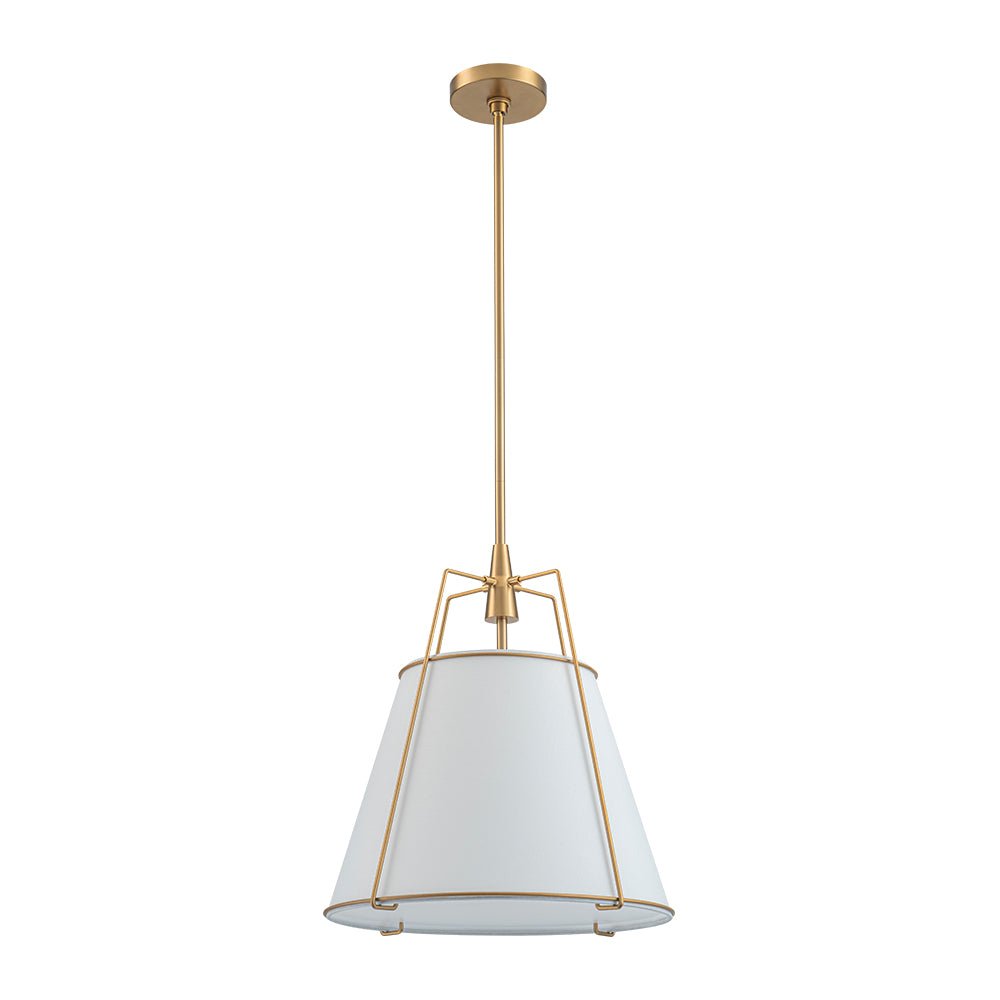 Lampada a sospensione conica in lino a 4 luci contemporanea