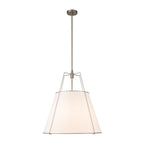 Lampada a sospensione conica in lino a 4 luci contemporanea