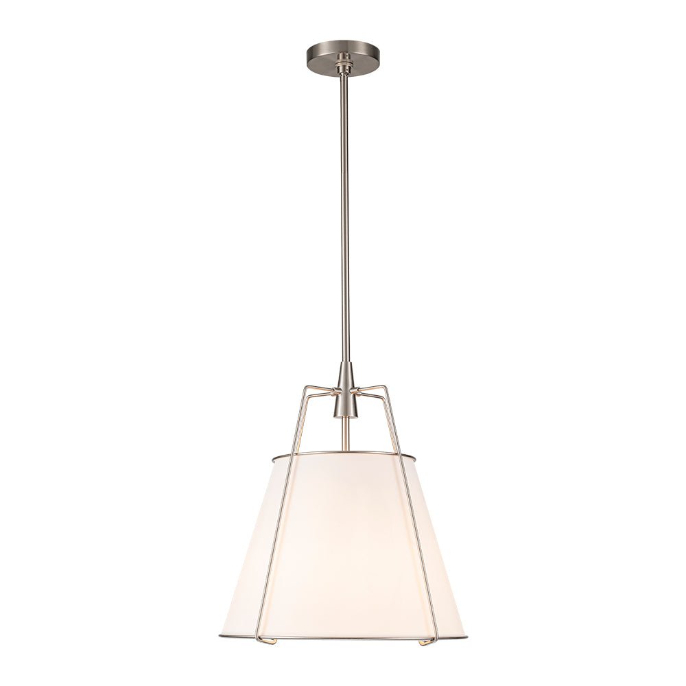 Lampada a sospensione conica in lino a 4 luci contemporanea