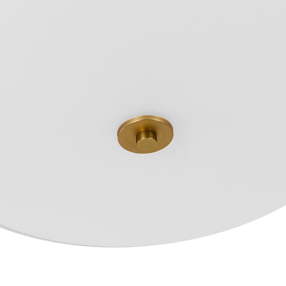 Lampada da soffitto semi-flush in tessuto lino a 4 luci contemporanea