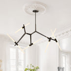 Design Asimmetrico Contemporaneo Lampadario a Rami con 10 Luci