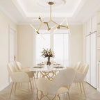 Design Asimmetrico Contemporaneo Lampadario a Rami con 10 Luci