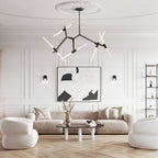 Design Asimmetrico Contemporaneo Lampadario a Rami con 10 Luci