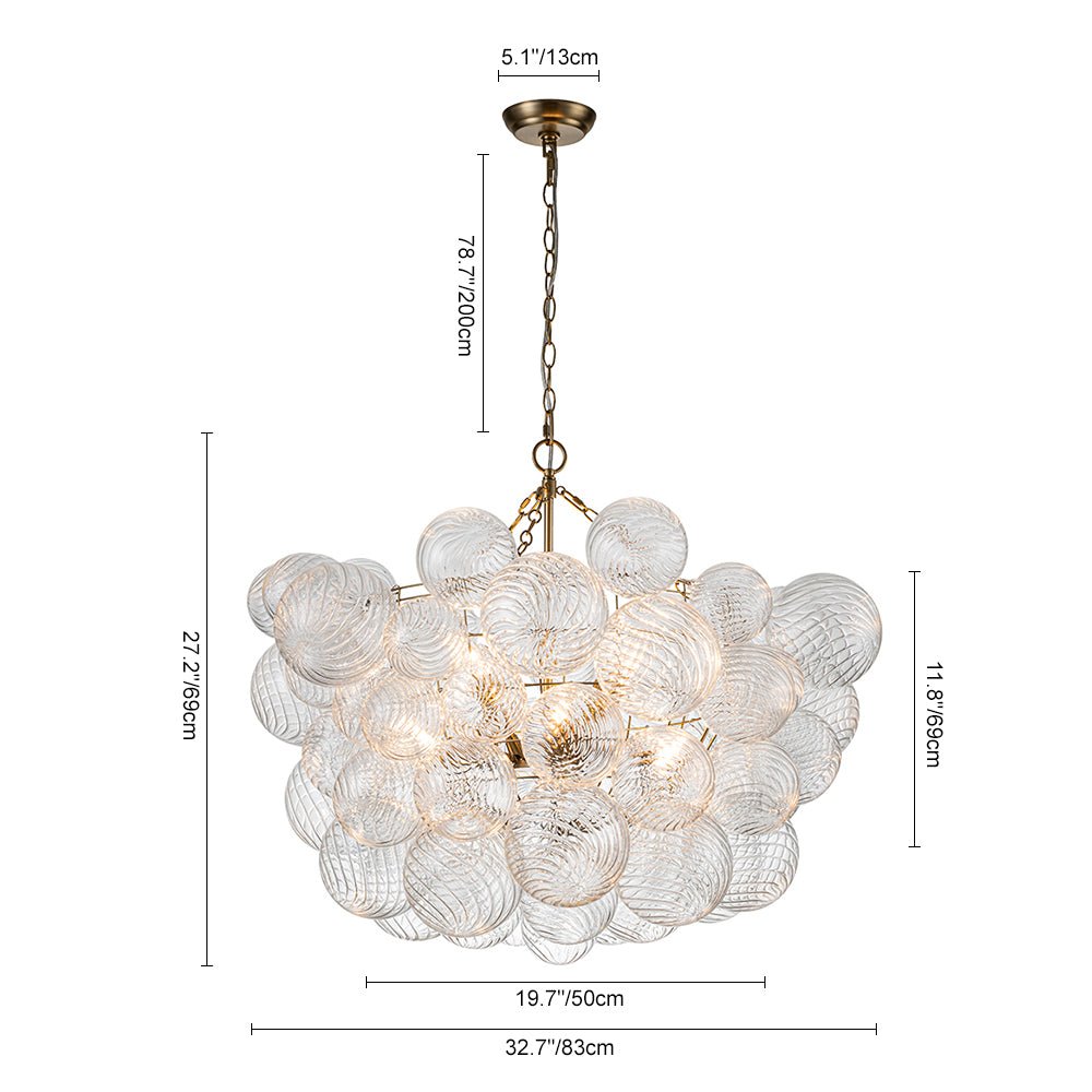 Lampadario a Bolle Ribattuto Contemporaneo