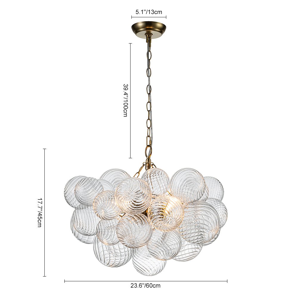Lampadario a Bolle Ribattuto Contemporaneo