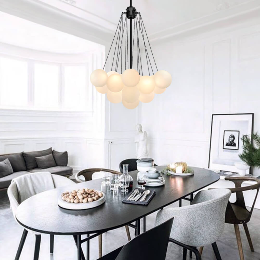Lampadario in Vetro a Bolle Contemporaneo