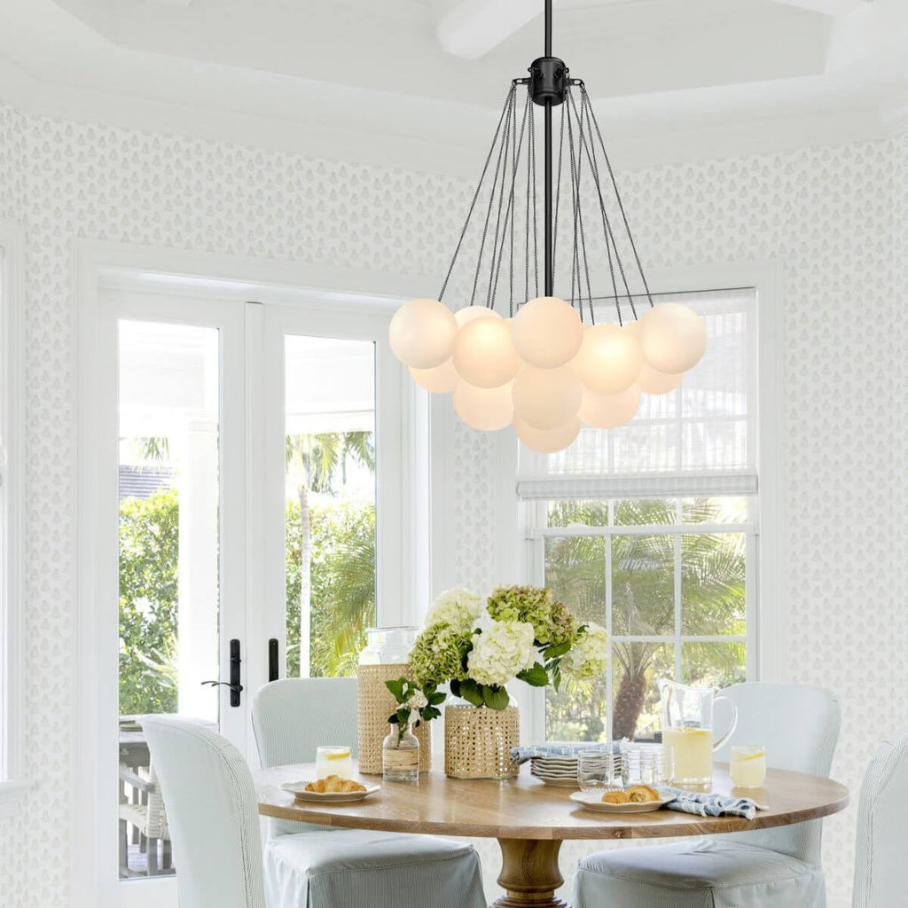 Lampadario in Vetro a Bolle Contemporaneo