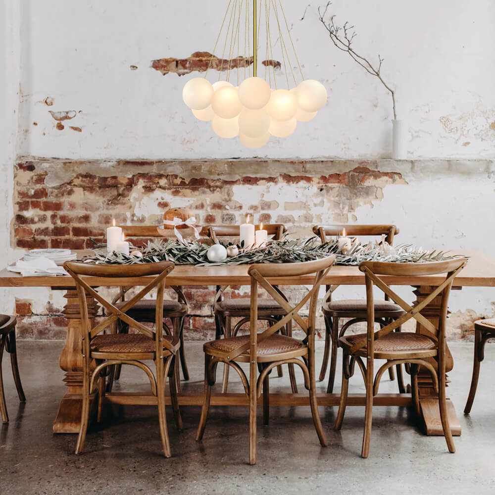 Lampadario in Vetro a Bolle Contemporaneo
