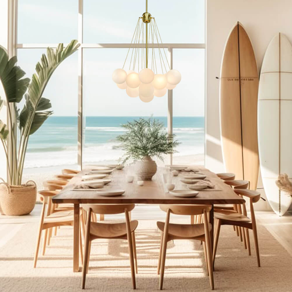 Lampadario in Vetro a Bolle Contemporaneo