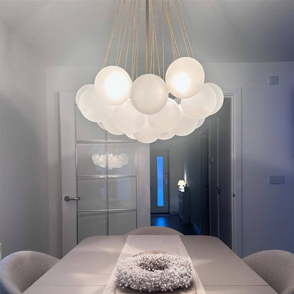 Lampadario in Vetro a Bolle Contemporaneo