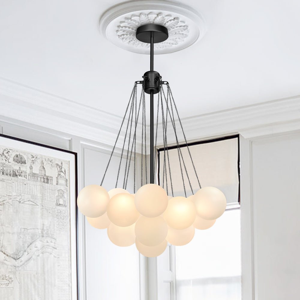 Lampadario in Vetro a Bolle Contemporaneo