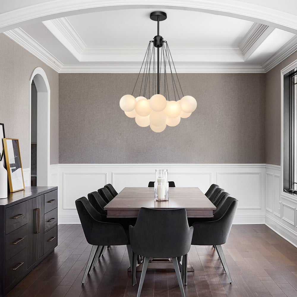 Lampadario in Vetro a Bolle Contemporaneo