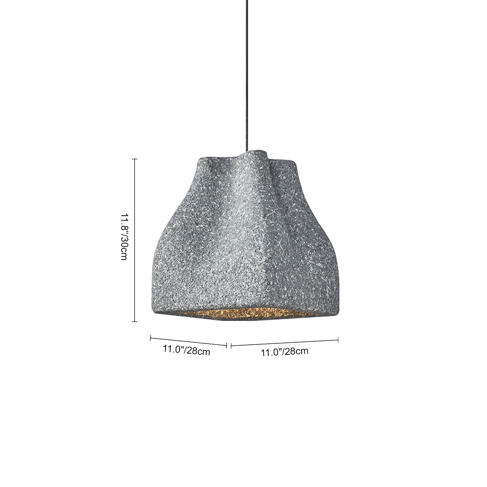Lampada a sospensione fatta a mano Wabi Sabi 1 luce maculata