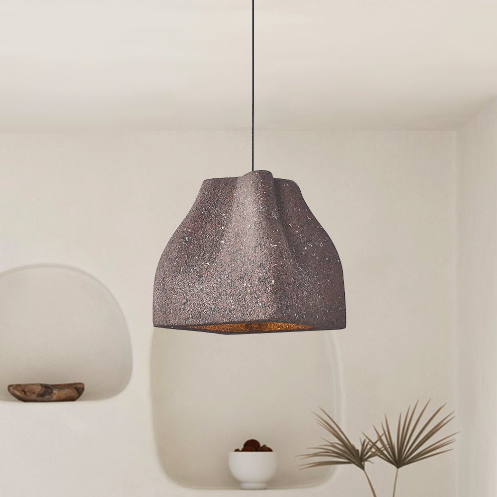 Lampada a sospensione fatta a mano Wabi Sabi 1 luce maculata