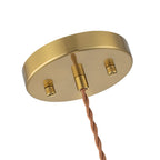 Lampada a sospensione in vetro trasparente a forma di cupola con 1 luce in stile industriale e fattoria