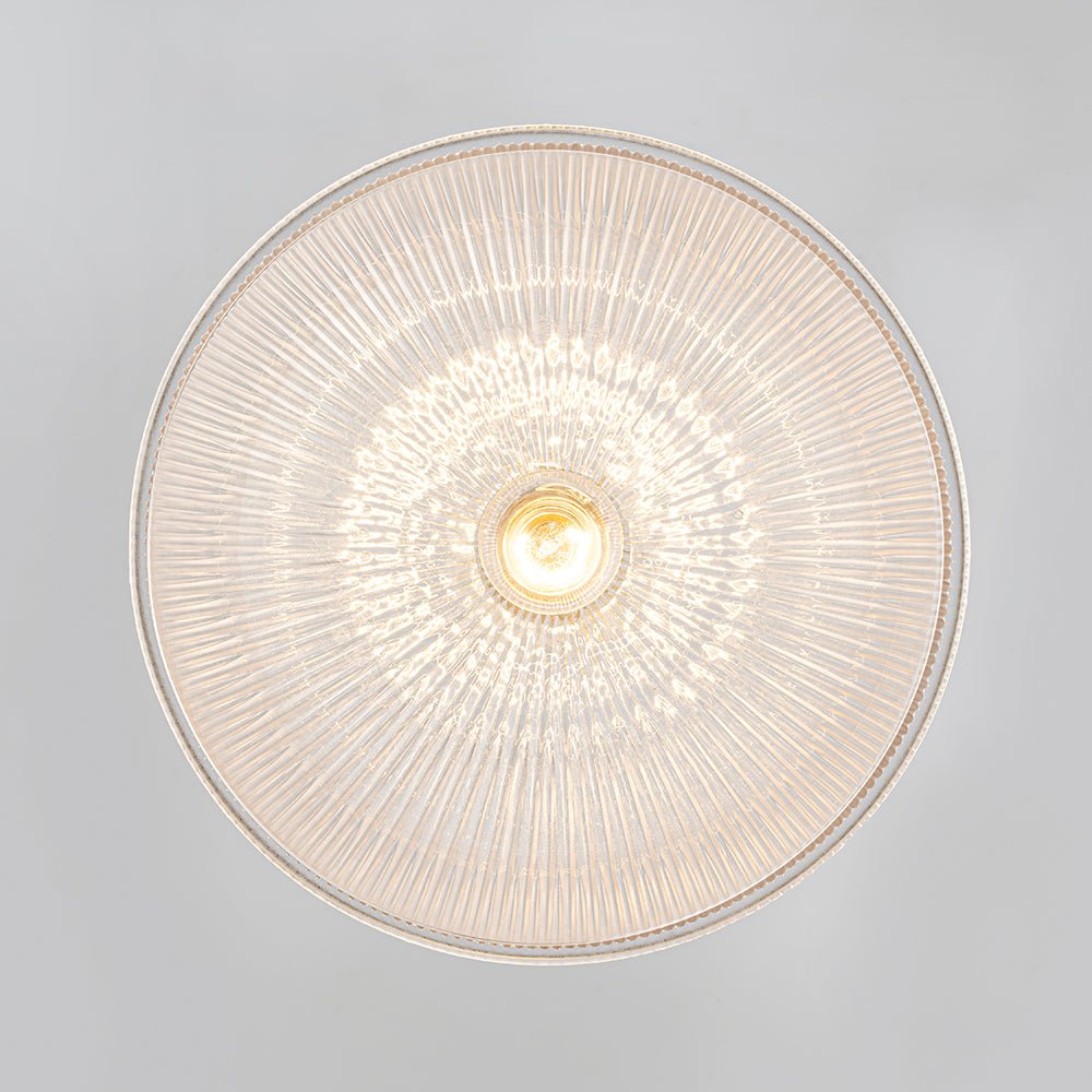 Lampada a sospensione in vetro trasparente a forma di cupola con 1 luce in stile industriale e fattoria