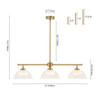 Lampada a sospensione in vetro trasparente a forma di cupola con 1 luce in stile industriale e fattoria