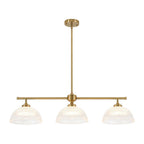 Lampada a sospensione in vetro trasparente a forma di cupola con 1 luce in stile industriale e fattoria