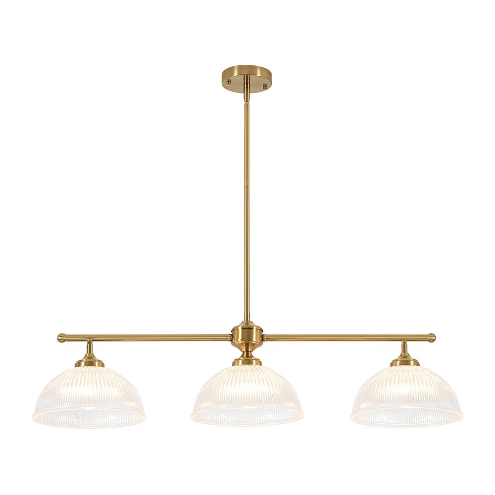 Lampada a sospensione in vetro trasparente a forma di cupola con 1 luce in stile industriale e fattoria