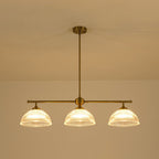 Lampada a sospensione in vetro trasparente a forma di cupola con 1 luce in stile industriale e fattoria