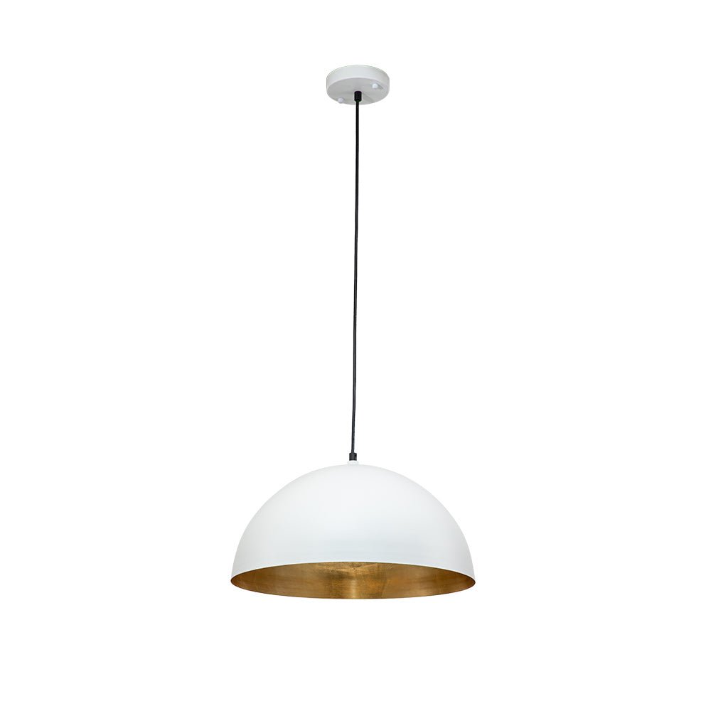 Lampada a sospensione in metallo a cupola industriale da 1 luce