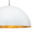 Lampada a sospensione in metallo a cupola industriale da 1 luce