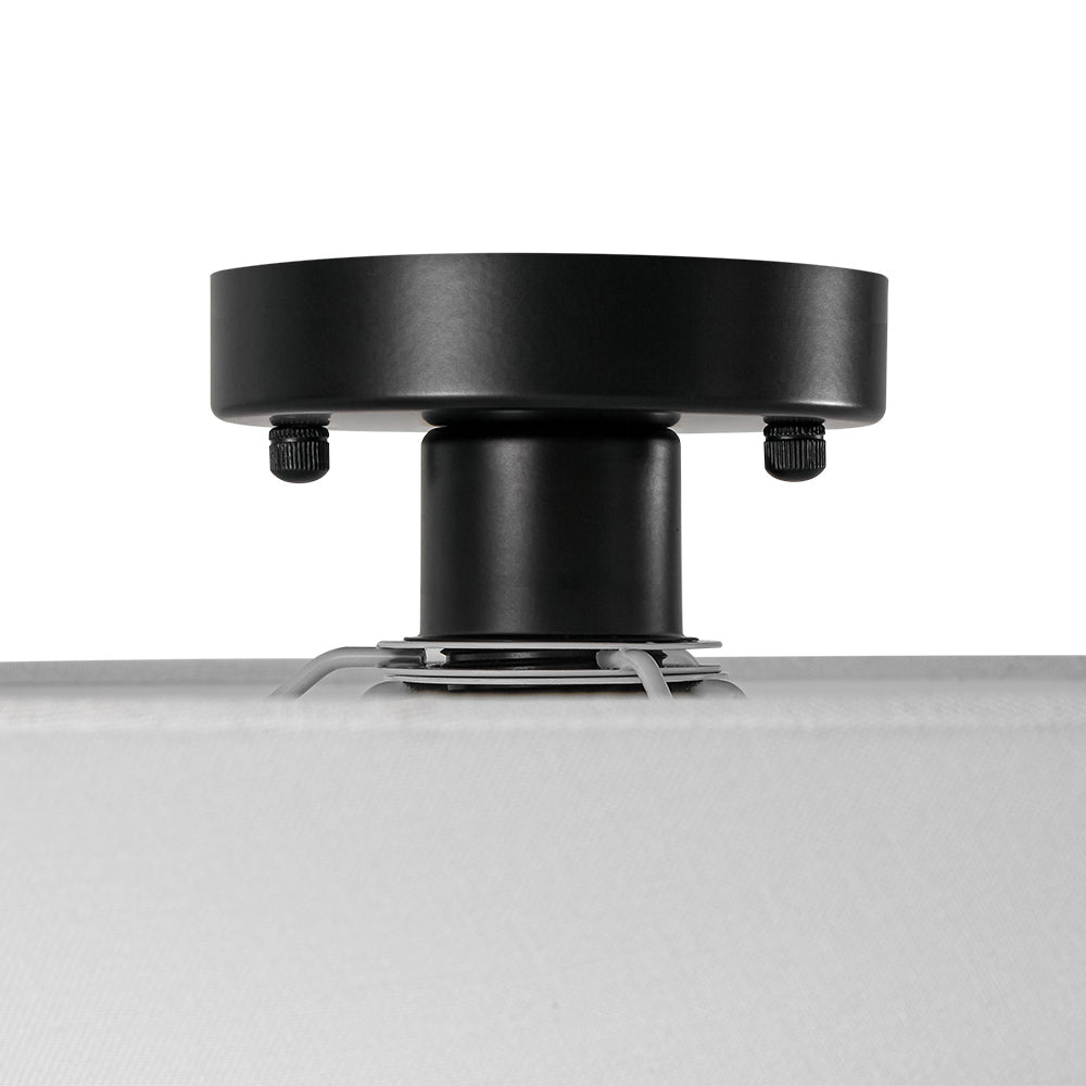 Lampada a soffitto in tessuto a strati con 1 luce in lino gabbiano stile medievale francese