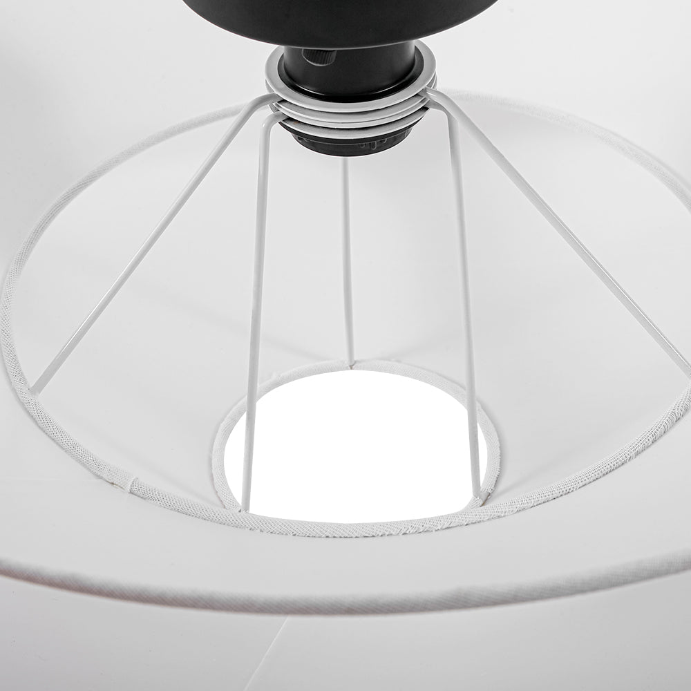 Lampada a soffitto in tessuto a strati con 1 luce in lino gabbiano stile medievale francese