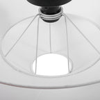 Lampada a soffitto in tessuto a strati con 1 luce in lino gabbiano stile medievale francese