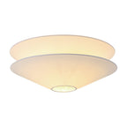 Lampada a soffitto in tessuto a strati con 1 luce in lino gabbiano stile medievale francese