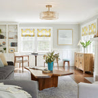 Lampada da soffitto semi flush con 4 luci e accenti in cristallo Glam Luxury