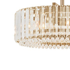 Lampada da soffitto semi flush con 4 luci e accenti in cristallo Glam Luxury
