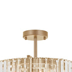 Lampada da soffitto semi flush con 4 luci e accenti in cristallo Glam Luxury