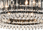 Lampada da soffitto semi flush con 4 luci e accenti in cristallo Glam Luxury