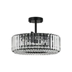 Lampada da soffitto semi flush con 4 luci e accenti in cristallo Glam Luxury