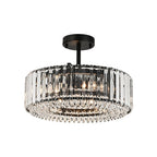 Lampada da soffitto semi flush con 4 luci e accenti in cristallo Glam Luxury